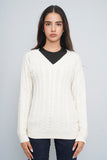 Sweater crema Lacoste Talla 32