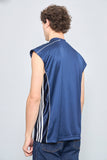 Polera casual  azul  adidas talla M 670