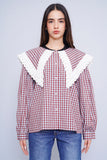 Blusa cuadrille burdeo loeffler randall Talla L Image 0