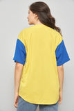 Polera casual  amarillo fubu talla L 056