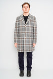 Abrigo escocesa gris BOSS Talla 40R Image 3