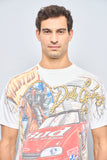 Polera casual  blanco chase talla M 647