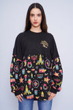 Polerón Negro Disney Talla M