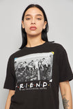 Polera casual  negro friends talla M 344