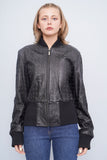 Jacket Negro detail leather Talla Xl