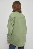 Blusa casual  verde zara talla L 015