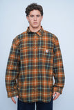 Camisa escocesa cafe Carhartt Talla Xl
