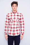Camisa escocesa roja/beige harley davidson Talla S Image 0