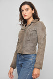 Chaqueta cuero  gris levis talla S 165