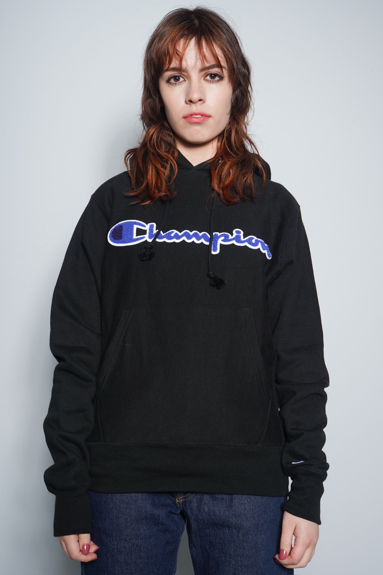 Polerón Negro Champion Reverse Weave Talla Xs – Nostalgic