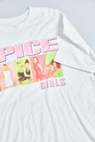 Polera casual  blanco spice girls  talla Xl 801