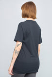 Polera casual  negro kiss talla S 493