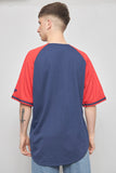 Polera casual  azul russell talla L 613