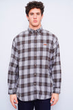 Camisa escocesa cafe/celeste Carhartt Talla L