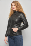 Chaqueta cuero  negro drospo talla 42 136