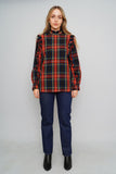 Blusa escocesa azul/rojo J. Crew Talla S Image 3