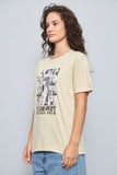 Polera casual  beige taylor swift talla L 592