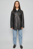 Chaqueta cuero  negro coach talla M 845