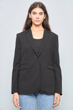 Blazer casual  negro mng talla 42 545