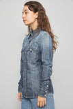 Blusa casual  azul true religion talla S 435