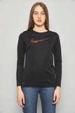 Polera casual  negro nike talla L 372