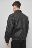 Chaqueta cuero  negro phase 2 talla L 249