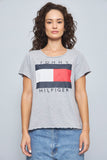 Polera casual  gris tommy hilfiger talla L 576