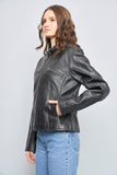 Chaqueta cuero  negro levis talla L 769