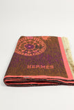 Bufanda cafe/rosa brillante Hermes Talla TU Image 0
