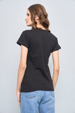 Polera casual  negro hard rock talla Xs 730