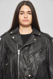 Chaqueta cuero  negro spartan talla M 307