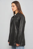 Chaqueta cuero  negro coach talla M 845