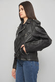 Chaqueta cuero  negro spartan talla M 307