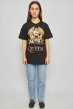 Polera casual  negro queen talla S 974