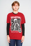 Polera Burdeo deadpool Talla M