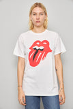 Polera casual  blanco stones talla M 482