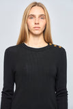 Sweater casual  negro tory burch talla M 458