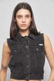 Chaqueta denim  negro bill blass talla S 976