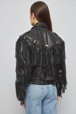 Chaqueta cuero  negro jamin leather talla L 844