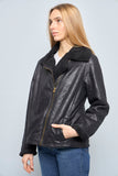 Chaqueta casual  negro lauren talla L 391