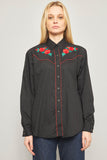 Blusa casual  negro country charmers talla M 095