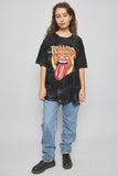 Polera casual  negro rolling stones talla L 511