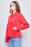 Blazer casual  rojo zara talla M 763