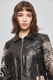 Chaqueta cuero  café wilson leather talla L 985