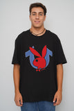 Polera Negro Playboy x True Religion Talla Xxl
