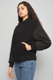 Bomber casual  negro zara talla S 856