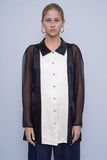 Blusa bicolor n/b valentino intimo Talla L