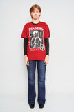 Polera Burdeo deadpool Talla M Image 3