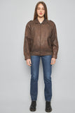 Chaqueta cuero  café ash creek talla M 250