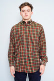 Camisa escocesa roja Brooks Brothers Talla M Image 0